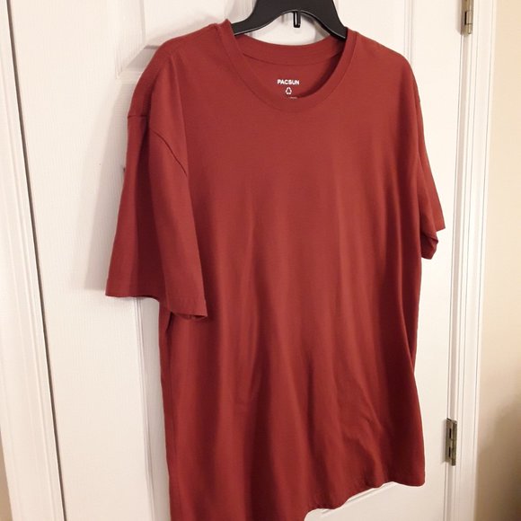 Pacsun Basics Redwood Loch Solid Boxy T-Shirt AL dark orange never worn - Picture 2 of 4